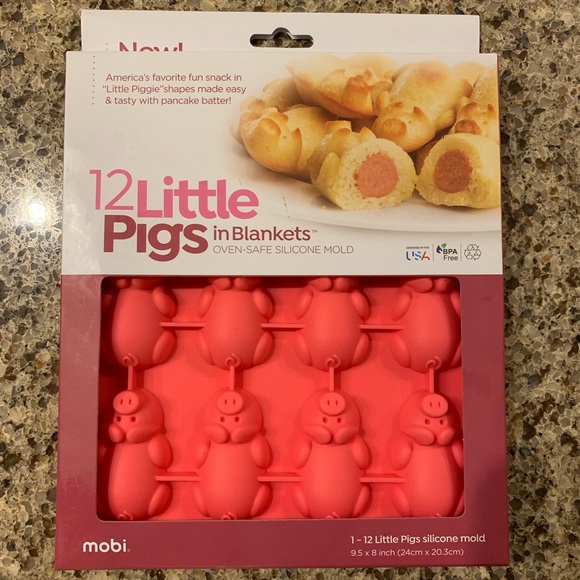 mobi Bedding Little Pink Pigs In A Blanket Silicone Baking Mold